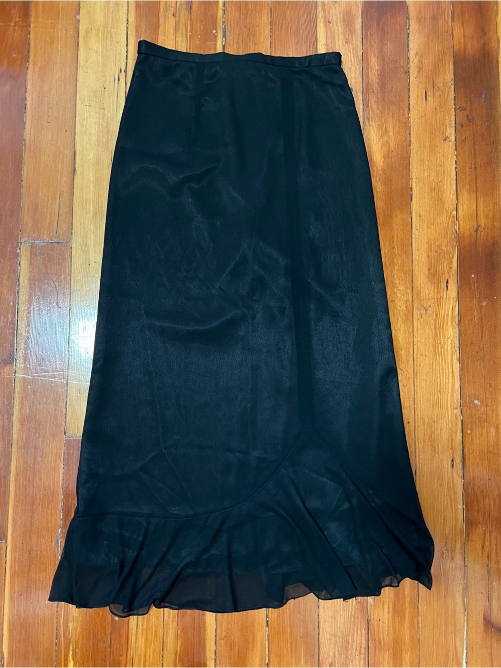 Black Ruffle-Hem Women's Skirt whimsy goth